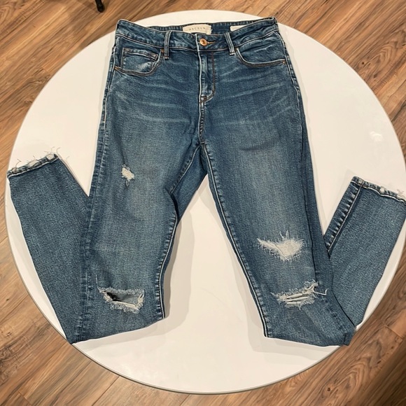 Pacsun Distressed High-rise stretchy skinny Jeans Size 25L - Picture 3 of 6